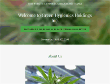 Tablet Screenshot of greenhygienicsholdings.com